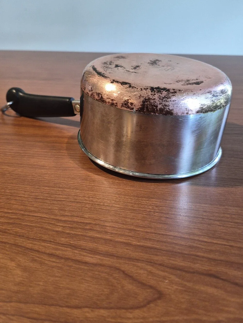 Vintage Revereware Copper Bottom -79 1 Qt Saucepan w/Lid Made in Clinton, IL USA
